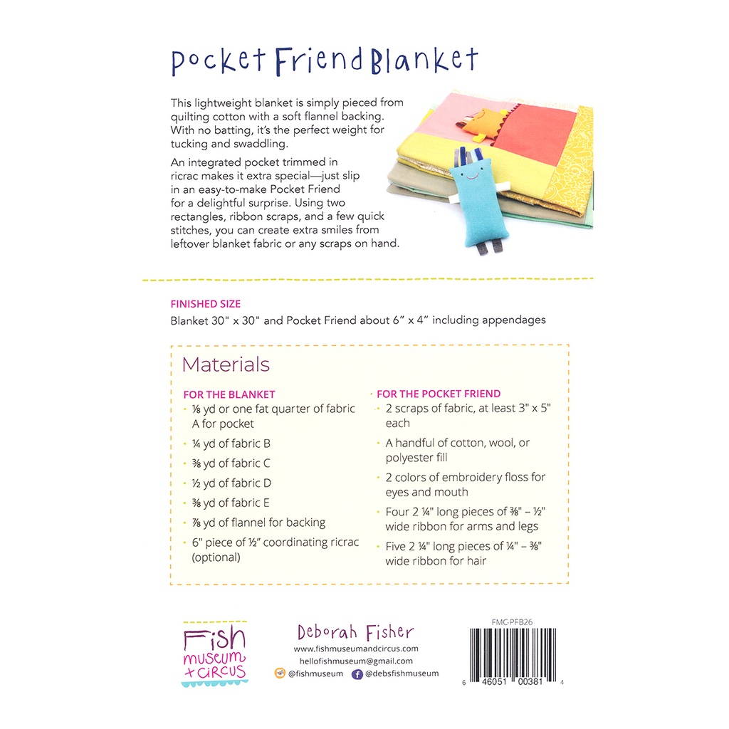 Pocket Friend Blanket Pattern