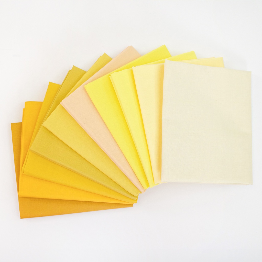 Japanese Solids FQ Bundle - Yellows