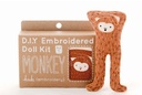 MONKEY - EMBROIDERY DOLL KIT