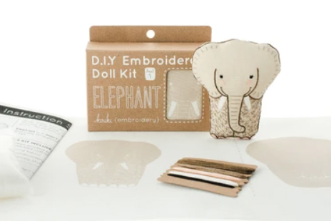 ELEPHANT - EMBROIDERY DOLL KIT