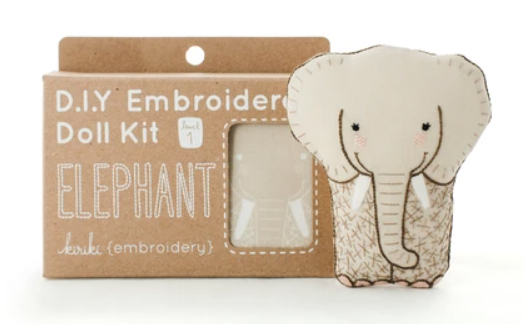 ELEPHANT - EMBROIDERY DOLL KIT