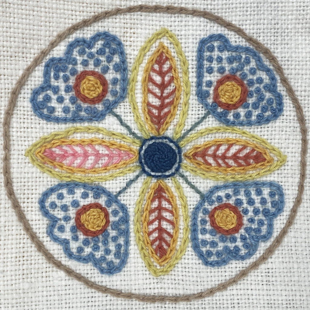 BELGIAN LINEN EMBROIDERY PANEL