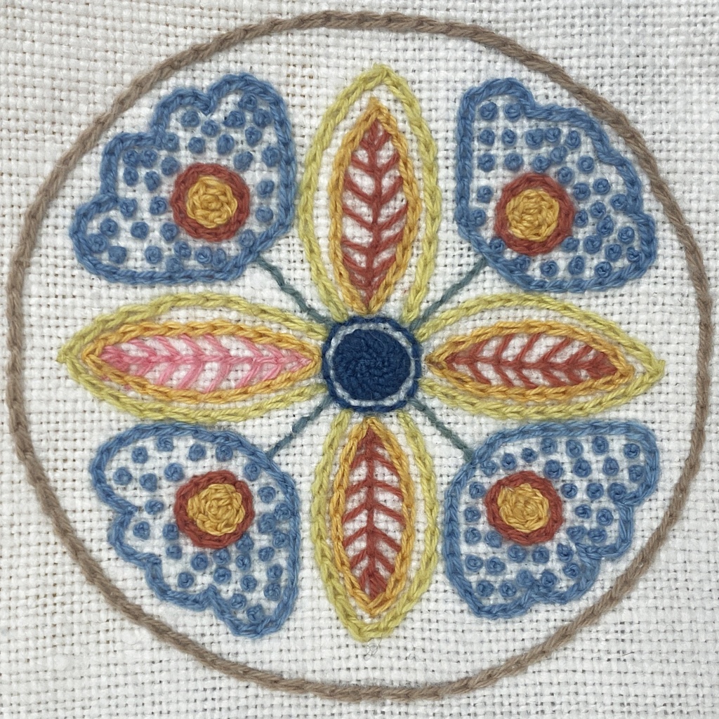 BELGIAN LINEN EMBROIDERY PANEL