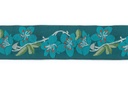 Ribbon Yardage - Cherry Blossoms on Turquoise