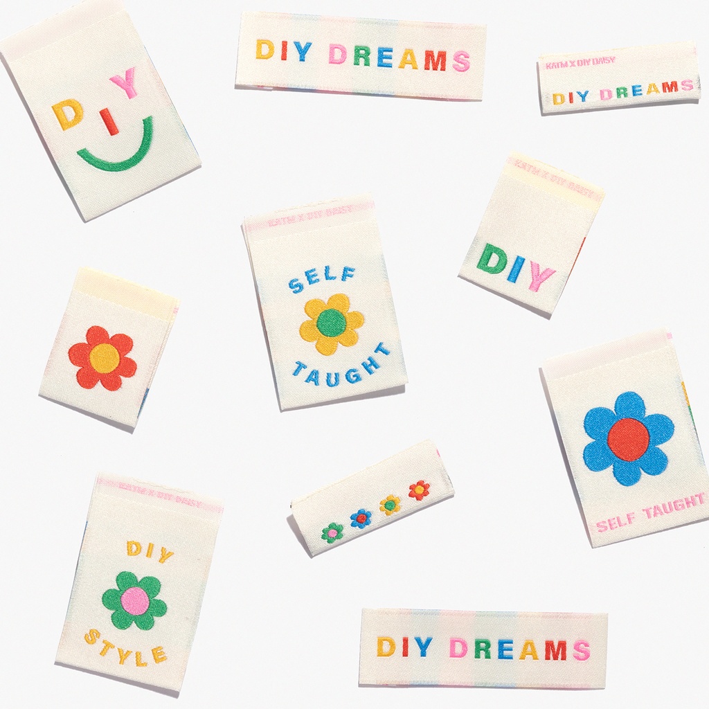 "DIY Dreams", by DIY Daisy x KATM, 10pk Woven Labels