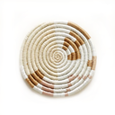 White Abstract Coasters, Set of 4