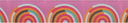 Ribbon Yardage - Fuchsia and Orange on Pink Hypnotizer