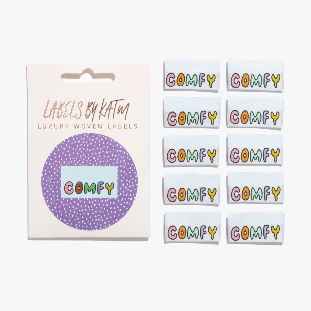 "Comfy" Woven Labels, 10pk