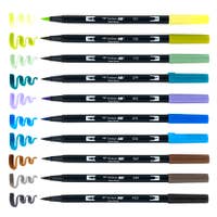 Landscape, 10pk Dual Brush Pen Art Markers