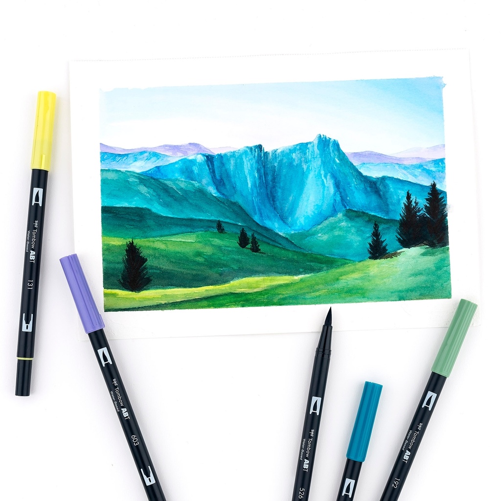 Landscape, 10pk Dual Brush Pen Art Markers