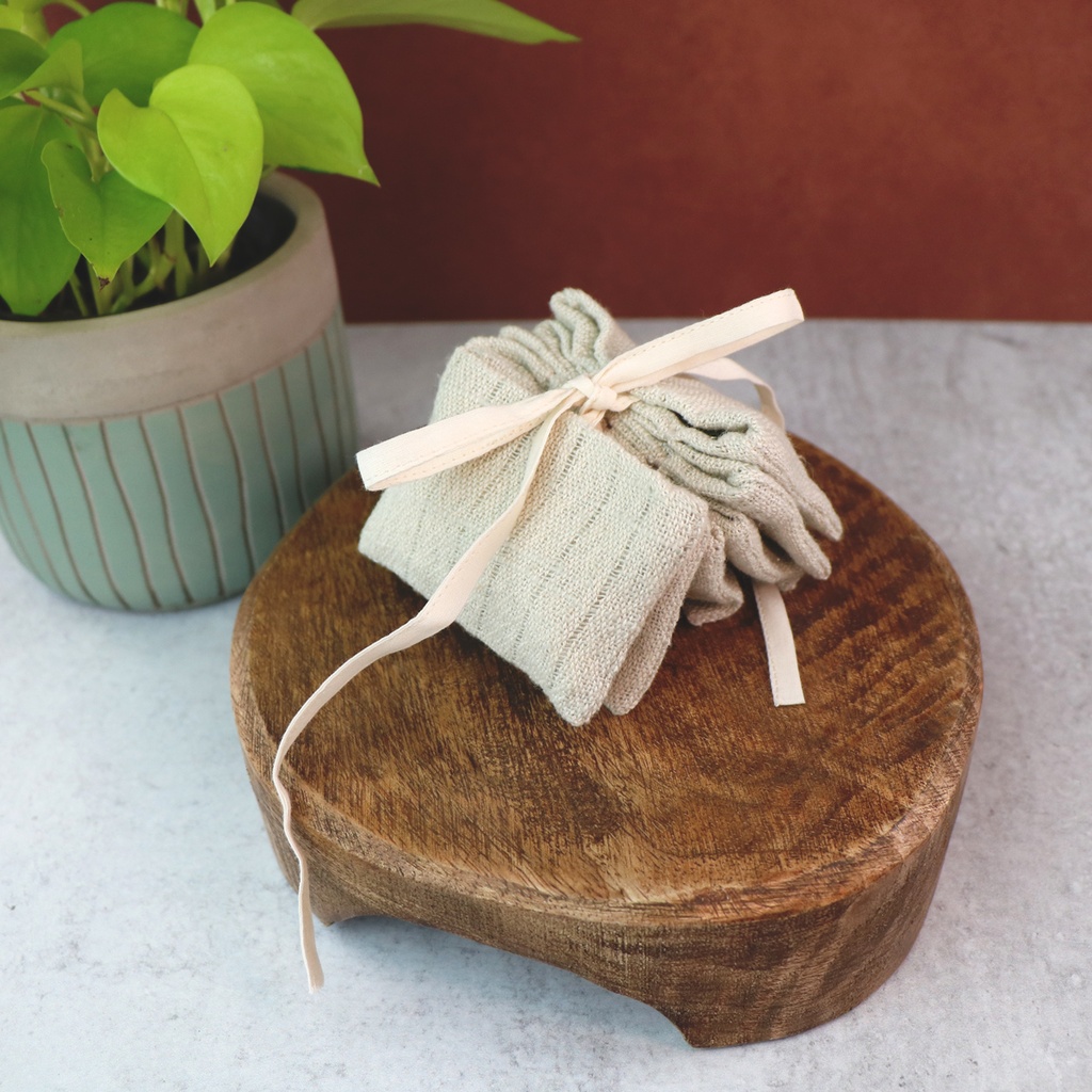 Linen Accordion Pouch