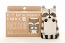 Raccoon, Embroidery Doll Kit