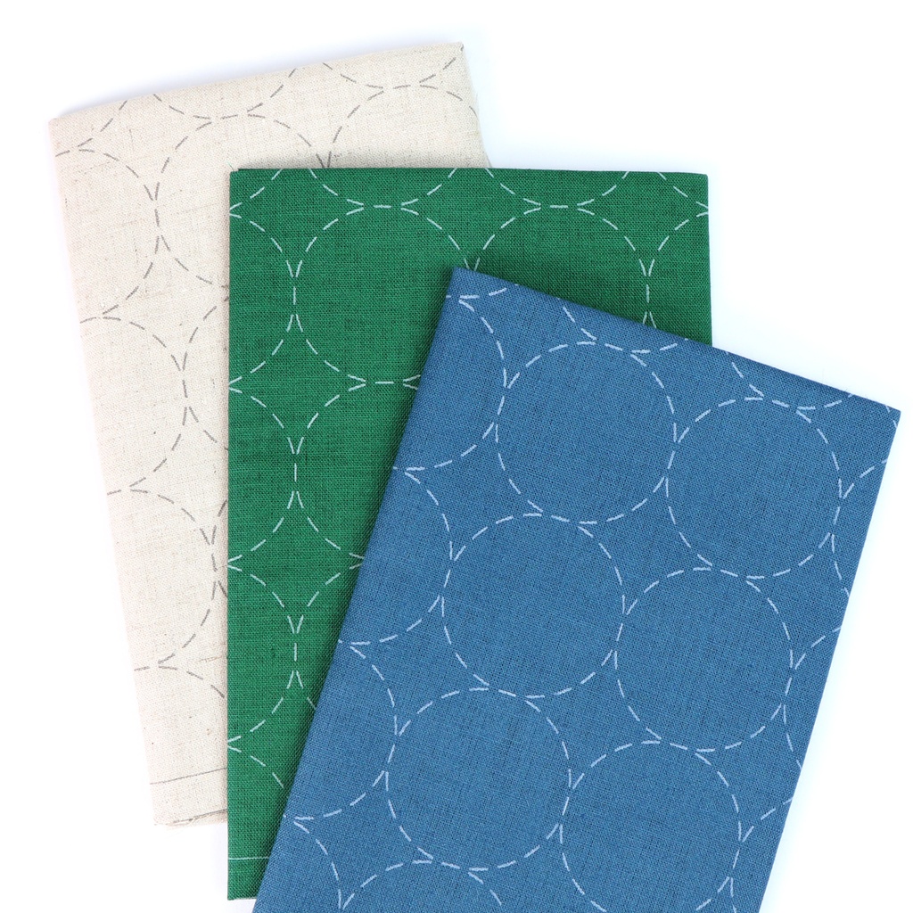 Sashiko Cloth Cotton - Circles