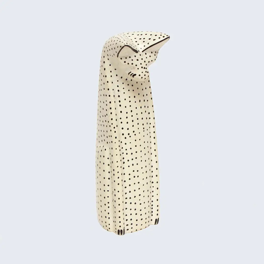 Hand Carved Spotty Cat