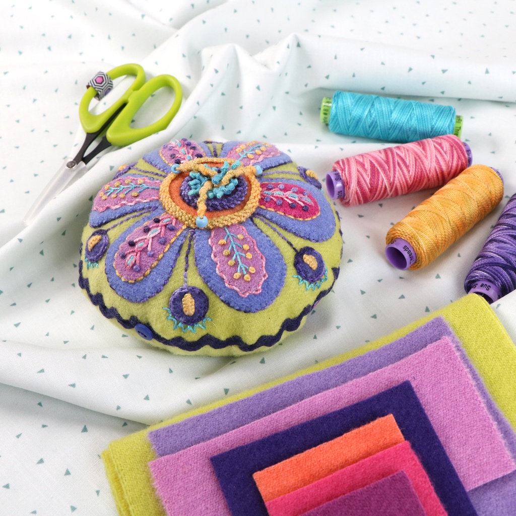 Sue Spargo Circle Play Wool Pincushion Kit