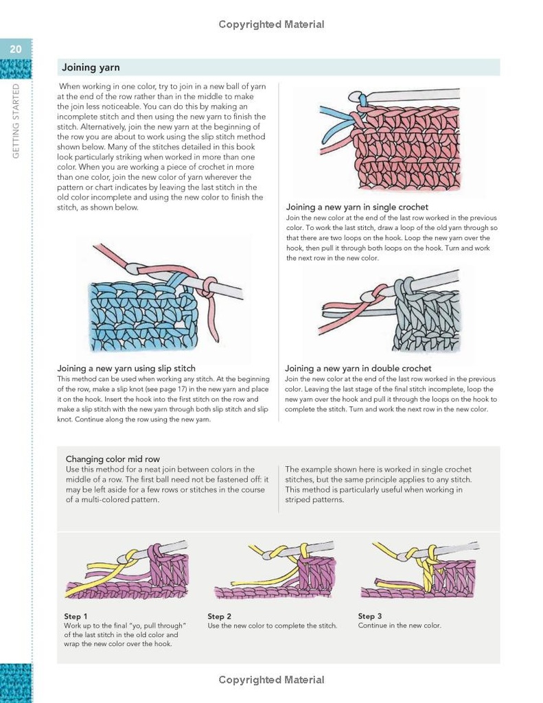 Crochet Stitch Dictionary Book