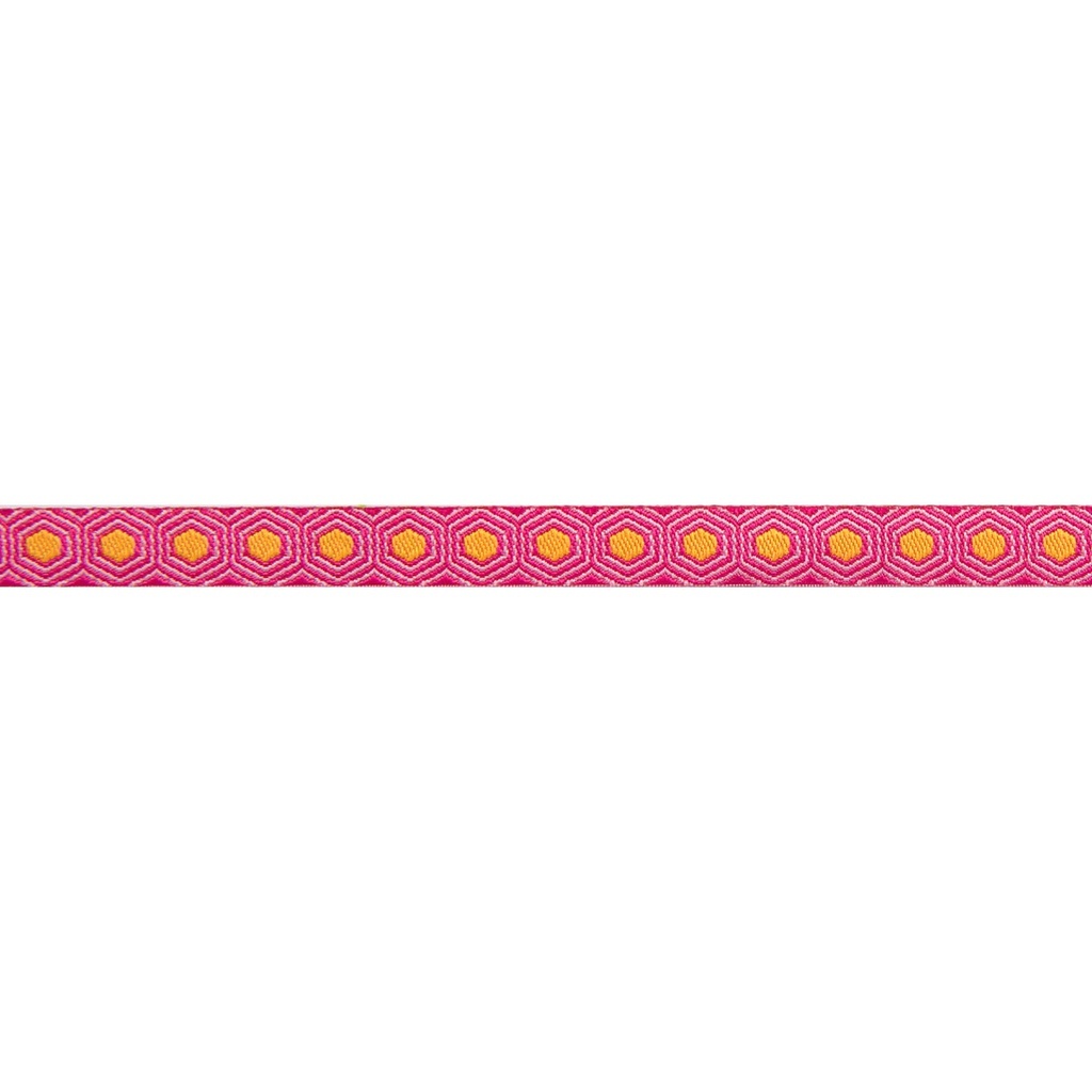 Ribbon Yardage - Gold Tortoise Dots on Pink