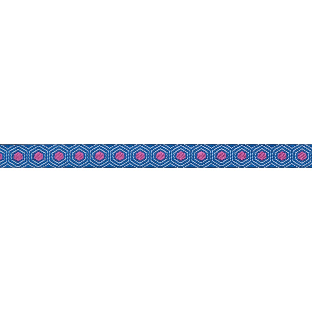 Ribbon Yardage - Pink Tortoise Dots on Light Blue
