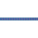 Ribbon Yardage - Pink Tortoise Dots on Light Blue