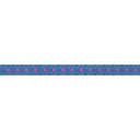 Ribbon Yardage - Pink Tortoise Dots on Light Blue