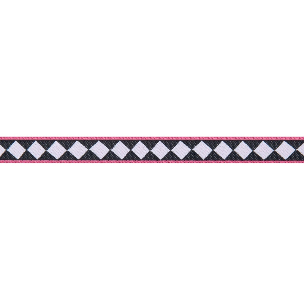 Ribbon Yardage - Diamond with Pink Edge