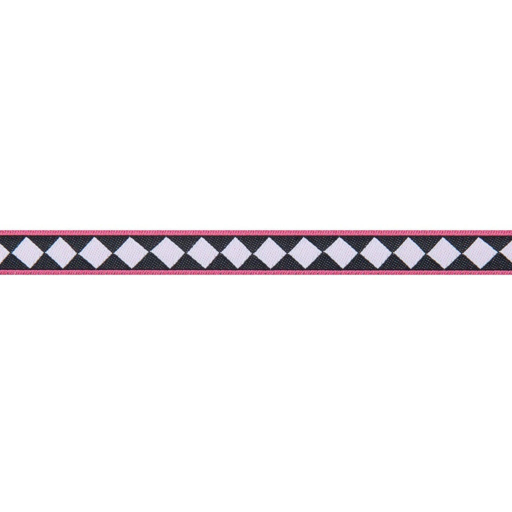 Ribbon Yardage - Diamond with Pink Edge