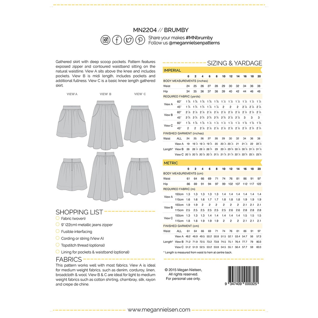 Darling Ranges Pattern, Megan Nielsen