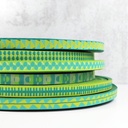 Double Fan Palm Stem On Chartreuse Ribbon