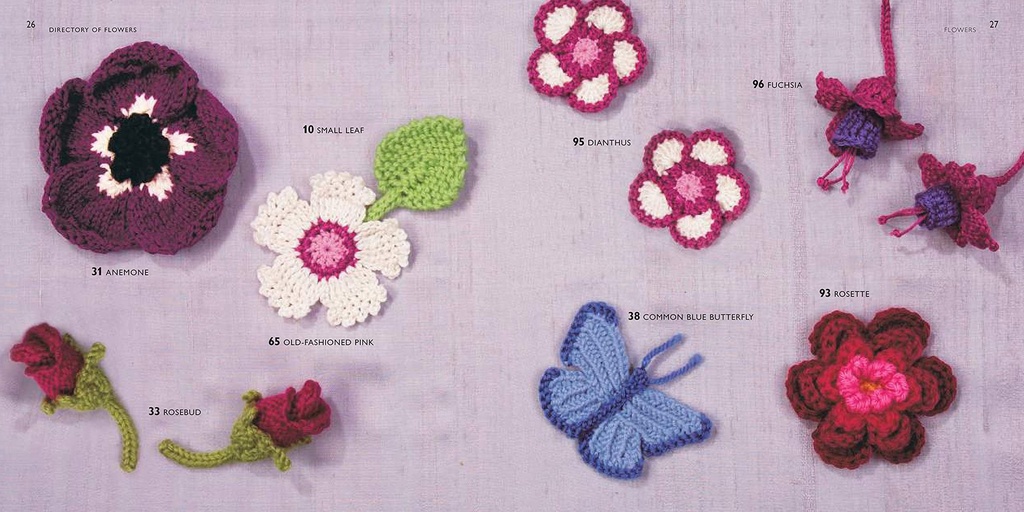 100 FLOWERS TO KNIT & CROCHET BOOK