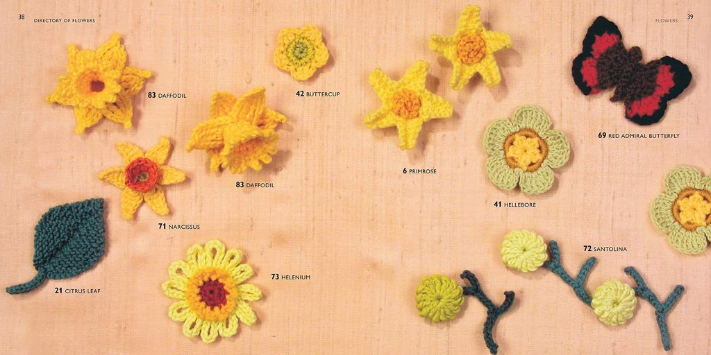 100 FLOWERS TO KNIT & CROCHET BOOK