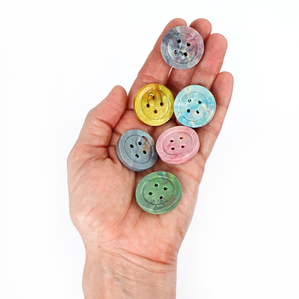 Sunflower Yellow Recycled Button 6 Pack (28mm)