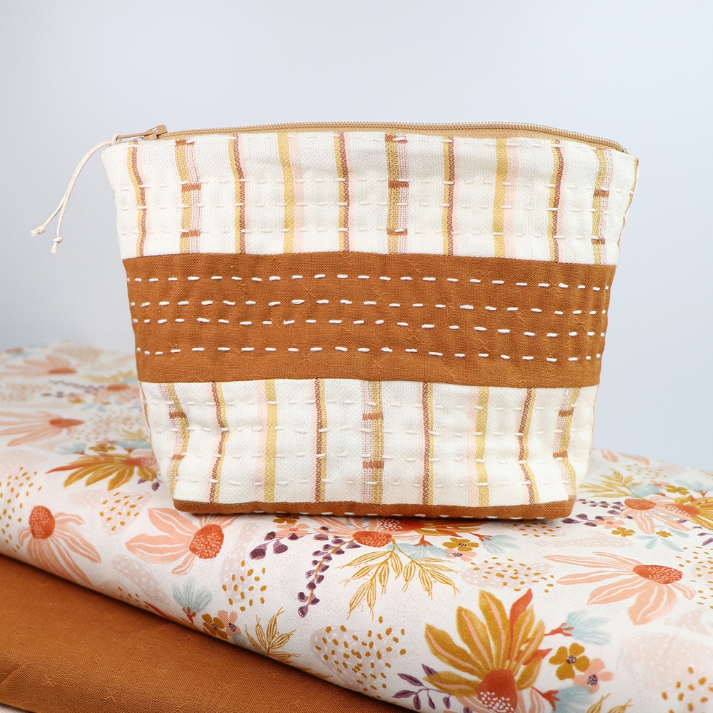 Hand Quilted Zipper Pouch