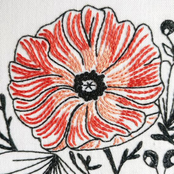 POPPY POWER - EMBROIDERY  KIT