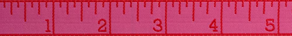 RIBBON YARDAGE- MEASURE TWICE ON PINK