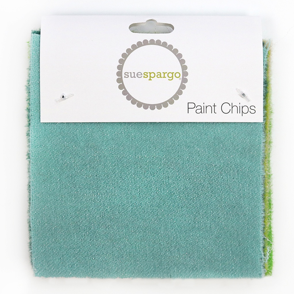 5" x 5" Sparkle Paint Chips - Spring Greens