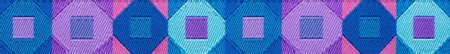 BLUE/PURPLE SQUARES RIBBON