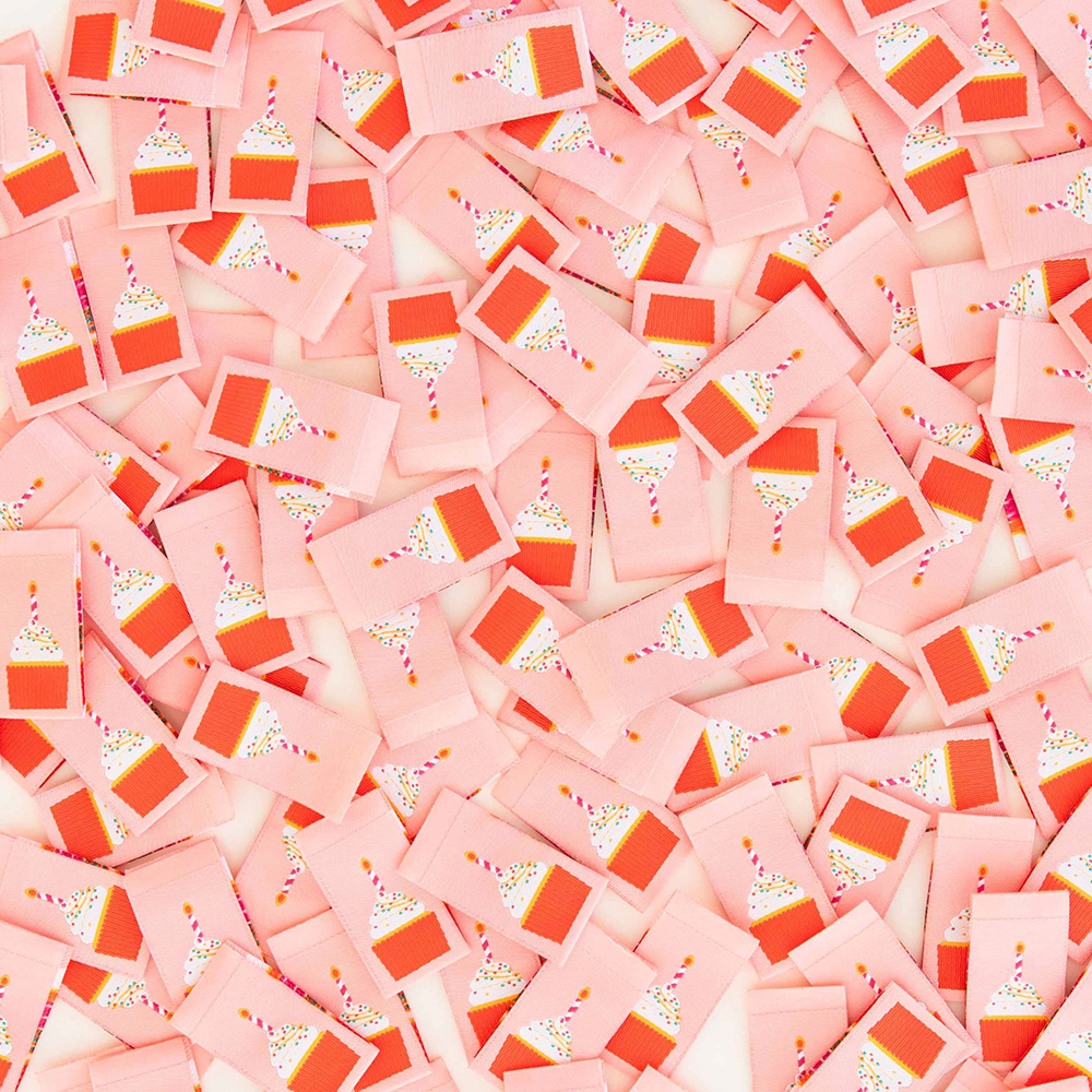 ​​Birthday Party Cupcake Woven Labels, 8pk