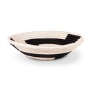 12" Modern Woven Bowl - Black Geo