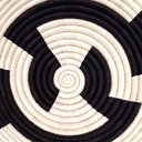 12" Modern Woven Bowl - Black Geo