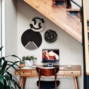 12" Modern Woven Bowl - Black Geo