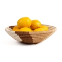 12" Sand Woven Bowl - Balanced