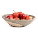 12" Stone Woven Bowl - Mineral
