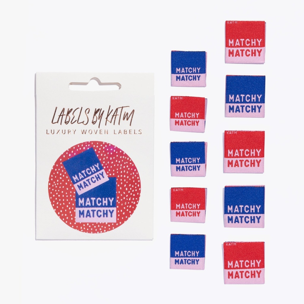 "MATCHY MATCHY" WOVEN LABELS, 10PK