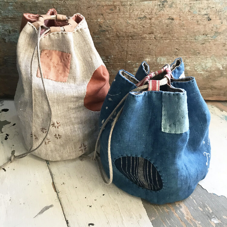 HAND STITCHED ROUND BOTTOM BAG PATTERN 