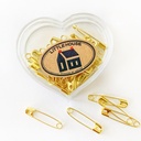 Little House Shituke Golden Heart Safety Pins