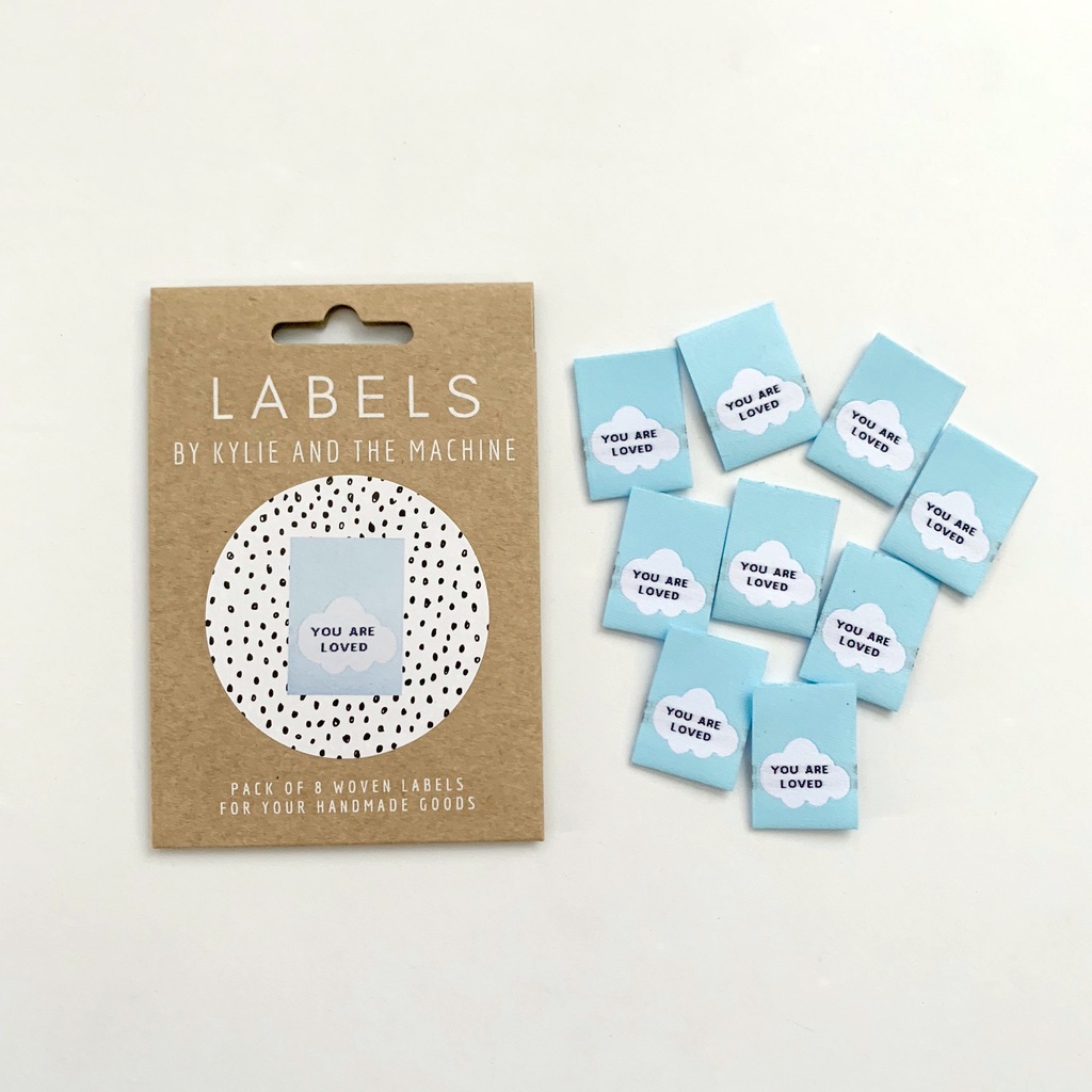 "YOU ARE LOVED" WOVEN LABELS, 8PK