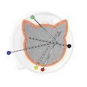 Cat Pin Magnet