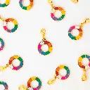Color Wheel Zipper Charm