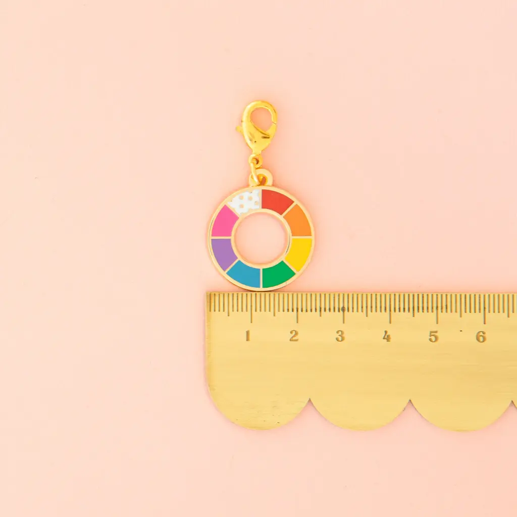 Color Wheel Zipper Charm