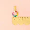 Color Wheel Zipper Charm